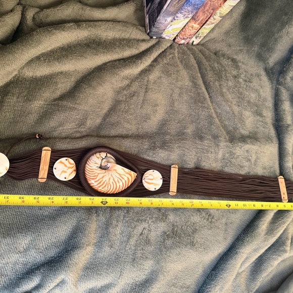 Brown Nautical Shell Women's Belt - Picture 3 of 9